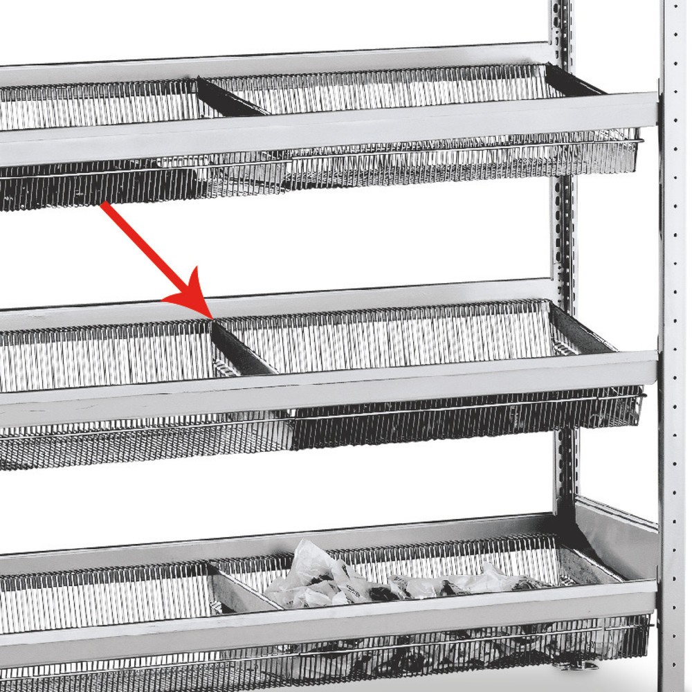 tabique de división estantería de cargas pequeñas Schulte con cestas de malla cerrada