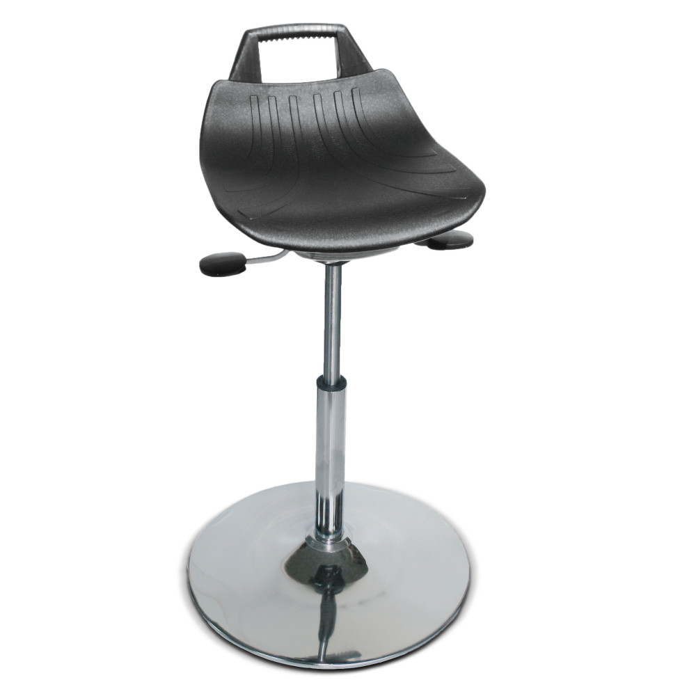 Taburete HEMMDAL Premium, asiento de PP, altura de asiento de 560-820 mm, pie de disco