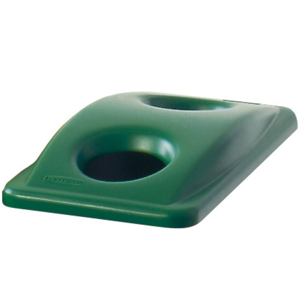 Tapa de plástico para contenedor de reciclaje Rubbermaid® Slim Jim®, 60 y 87 litros, con boca de vertido, verde