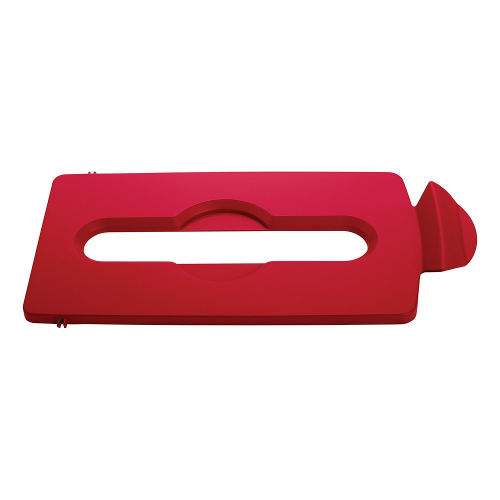 Tapa para estación de reciclaje Rubbermaid® Slim Jim, abertura para insertar papel, roja