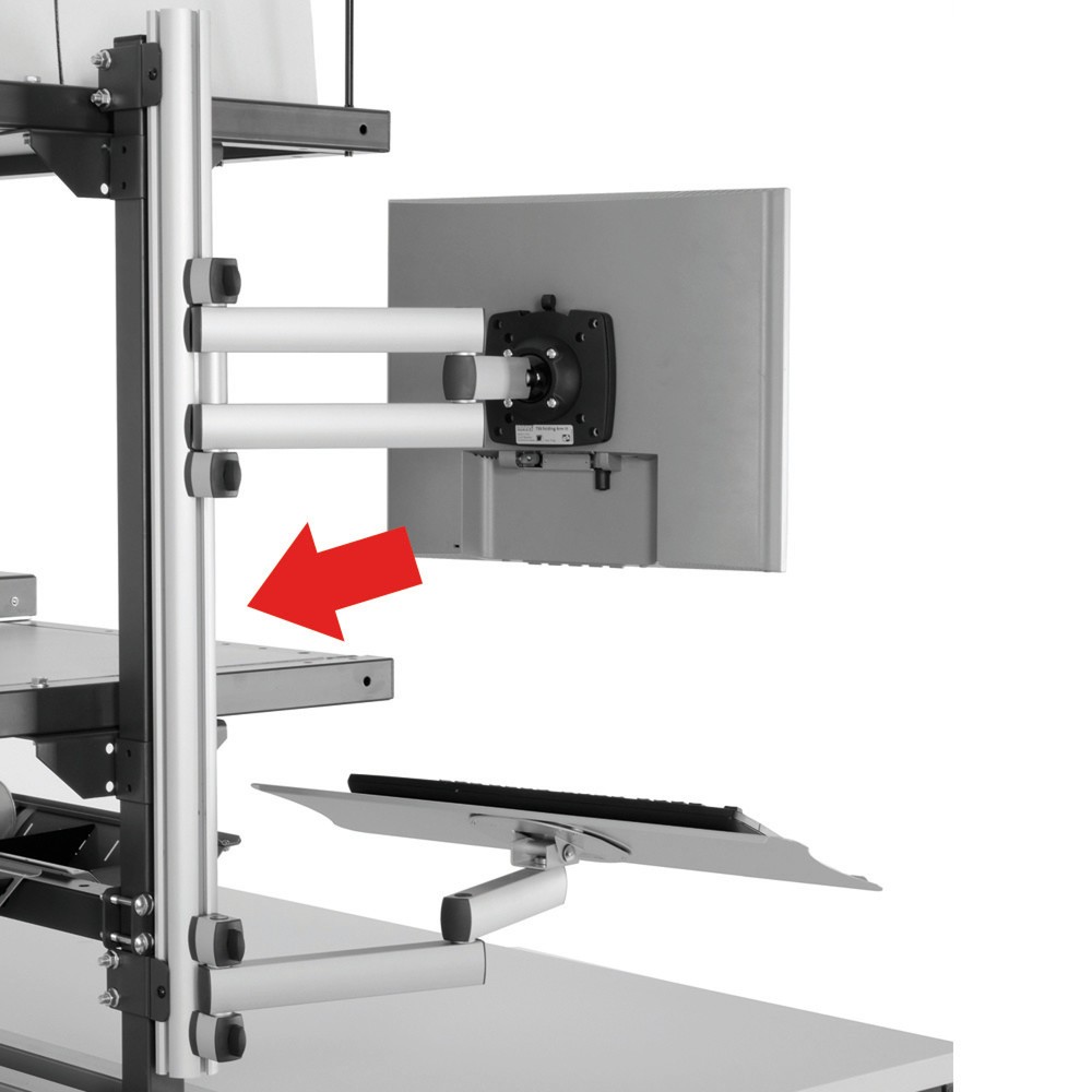 Tira de perfil para brazos articulados EDP, para sistema de mesa de embalaje, alto H x An x F 750 x 51 x 40 mm