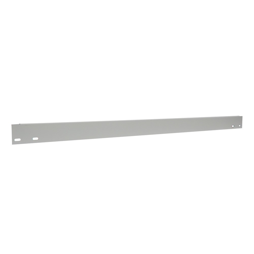 Travesaño de tope para estantería de cargas pequeñas SCHULTE, gris claro, H x A 55 x 1.000 mm